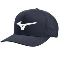Mizuno Tour Vent Snapback Hat -Golf Equipment Shop 2024 mizuno tour vent snapback hat navy white front itempicture