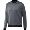 Adidas 2022 Go-To Crewneck Sweatshirt -Golf Equipment Shop adidas 2022 go to crewneck pullover black grey six itempicture