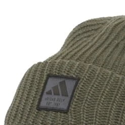 Adidas Double Cuff Novelty Beanie 9 Adidas Double Cuff Novelty Beanie -Golf Equipment Shop adidas 2023 double cuff novelty beanie olive strata detail itempicture