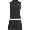 Adidas Girls Sleeveless Versatile Dress -Golf Equipment Shop adidas 2023 girls sleeveless versatile dress black front itempicture