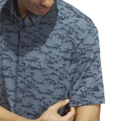 Adidas Go To Printed Polo -Golf Equipment Shop adidas 2023 go to printed polo arctic night detail2 itempicture