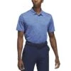Adidas 23 Textured Jacquard Polo -Golf Equipment Shop adidas 2023 textured jacquard polo blue fusion front itempicture