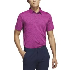 Adidas 23 Textured Jacquard Polo 9 Adidas 23 Textured Jacquard Polo -Golf Equipment Shop adidas 2023 textured jacquard polo lucid fuchsia front itempicture