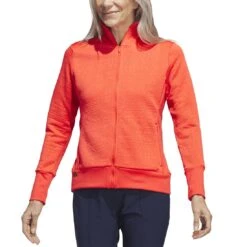 Adidas Women's COLD.RDY Jacket -Golf Equipment Shop adidas 2023 womens cold rdy jacket bright red itempicture