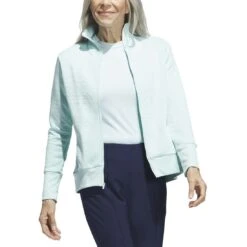 Adidas Women's COLD.RDY Jacket -Golf Equipment Shop adidas 2023 womens cold rdy jacket semi flash aqua open itempicture