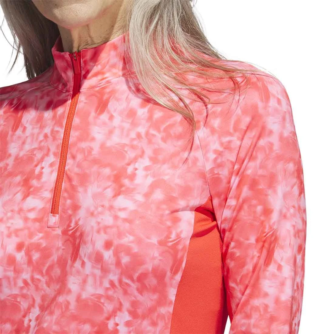 Adidas Women's Essentials Long Sleeve Printed Mock Polo 8 Adidas Women's Essentials Long Sleeve Printed Mock Polo - Image 6