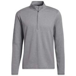 Adidas 3-Stripe Quarter Zip Layering -Golf Equipment Shop adidas 3 stripe quarter zip layering grey three itempicture
