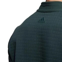 Adidas DWR Quarter Zip -Golf Equipment Shop adidas fw22 dwr quarter zip shadow green detail itempicture
