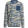Adidas Texture Print Crewneck -Golf Equipment Shop adidas fw22 texture print crewneck hemp crew navy hero itempicture