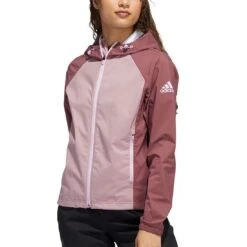 Adidas Women's Provisional Jacket -Golf Equipment Shop adidas fw22 womens provisional jacket quiet crimson front itempicture