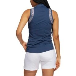 Adidas 2022 Women's Ultimate365 Printed Sleeveless Polo 9 Adidas 2022 Women's Ultimate365 Printed Sleeveless Polo -Golf Equipment Shop adidas fw22 womens ultimate365 printed sleeveless polo crew navy back itempicture
