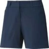 Adidas Women's 5 Inch Solid Shorts -Golf Equipment Shop adidas ss21 womens 5 inch solid shorts crew navy