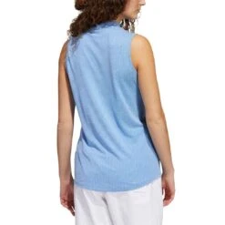 Adidas Women's Essential Sleeveless Polo -Golf Equipment Shop adidas ss22 womens essential sleeveless polo blue rush back itempicture