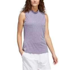 Adidas Women's Essential Sleeveless Polo -Golf Equipment Shop adidas ss22 womens essential sleeveless polo legacy indigo itempicture