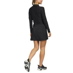 Adidas Women's Long Sleeve Golf Dress 9 Adidas Women's Long Sleeve Golf Dress -Golf Equipment Shop adidas ss23 womens long sleeve golf dress black back itempicture