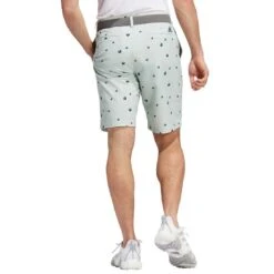 Adidas Ultimate365 Allover Print Shorts -Golf Equipment Shop adidas ultimate365 allover print shorts linen green back itempicture