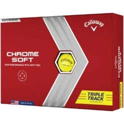 Callaway Chrome Soft Triple Track Yellow Personalized Golf Balls