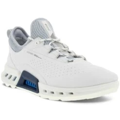 Ecco BIOM C4 Golf Shoes White/Grey -Golf Equipment Shop ecco biom c4 golf shoes white silver front itempicture