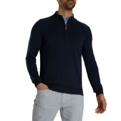FootJoy Half-Zip Sweater -Golf Equipment Shop footjoy half zip sweater navy itempicture
