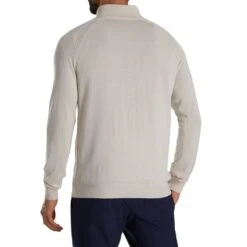 FootJoy Half-Zip Sweater -Golf Equipment Shop footjoy half zip sweater oatmeal back itempicture