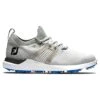 FootJoy HyperFlex Golf Shoes Grey/White/Blue -Golf Equipment Shop footjoy hyperflex golf shoes grey white blue profile