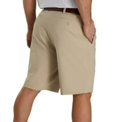 FootJoy Pleated Shorts 7 FootJoy Pleated Shorts -Golf Equipment Shop footjoy pleated shorts khaki back itempicture