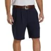 FootJoy Pleated Shorts -Golf Equipment Shop footjoy pleated shorts navy front itempicture