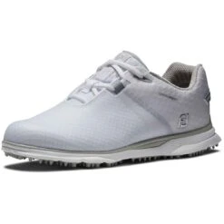 FootJoy Women's Pro SL Sport Golf Shoes White/White -Golf Equipment Shop footjoy womens pro sl sport golf shoes white white 98144 toe itempicture