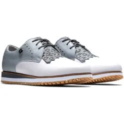FootJoy Women's Sport Retro Golf Shoes White/Light Grey 11 FootJoy Women's Sport Retro Golf Shoes White/Light Grey -Golf Equipment Shop footjoy womens sport retro golf shoes white light grey pair itempicture