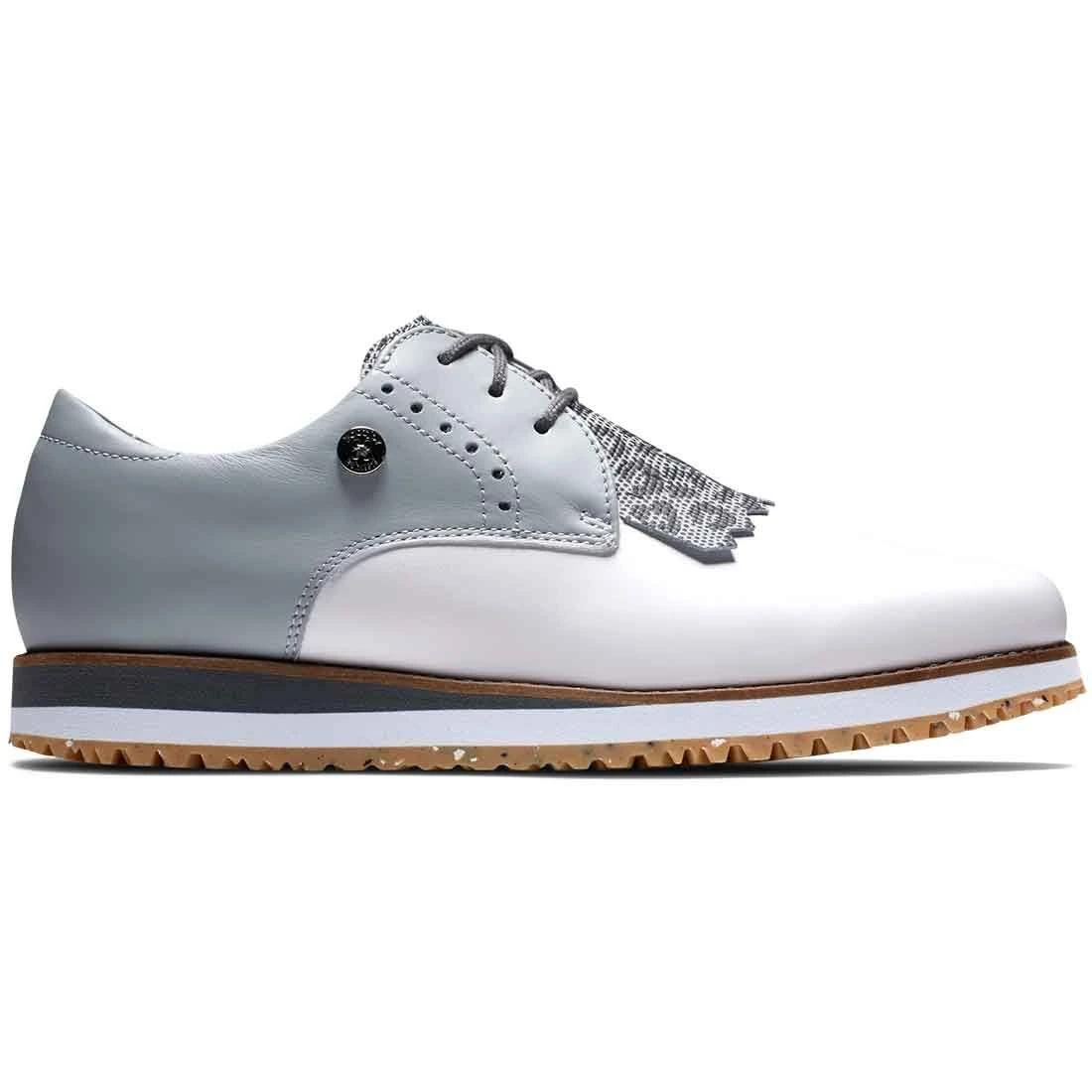 FootJoy Women's Sport Retro Golf Shoes White/Light Grey 3 FootJoy Women's Sport Retro Golf Shoes White/Light Grey