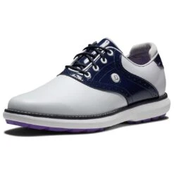 FootJoy Women's Traditions SL Golf Shoes White/Navy -Golf Equipment Shop footjoy womens traditions sl golf shoes white navy 97899 toe itempicture