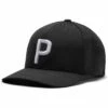 Puma 2022 P 110 Snapback Hat -Golf Equipment Shop golf hat 2020 puma p 110 snapback hat black white itempicture 1