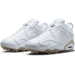 Nike Jordan Retro 6 G Golf Shoes White/Khaki -Golf Equipment Shop nike jordan retro 6 shoes white khaki dv1376 100 pair itempicture