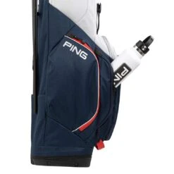 Ping Hoofer Lite Stand Bag -Golf Equipment Shop ping 2023 hoofer lite stand bag navy platinum red detail1 itempicture