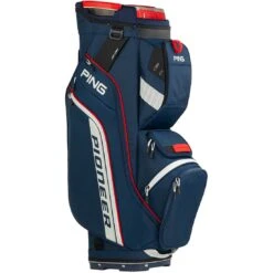 Ping Pioneer Cart Bag -Golf Equipment Shop ping 2024 pioneer cart bag navy platinum red itempicture