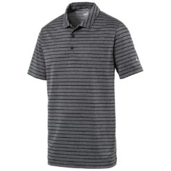 Puma Boys Rotation Stripe Polo -Golf Equipment Shop puma boys rotation stripe polo black