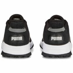 Puma Fusion Grip Golf Shoes Black/Silver/Quiet Shade -Golf Equipment Shop puma fusion grip golf shoes black silver quiet shade 377527 02 heel itempicture