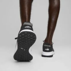 Puma Fusion Grip Golf Shoes Black/Silver/Quiet Shade -Golf Equipment Shop puma fusion grip golf shoes black silver quiet shade 377527 02 mod2 itempicture