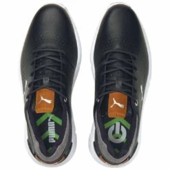 Puma Ignite Articulate Leather Golf Shoes Black -Golf Equipment Shop puma ignite articulate leather golf shoes black 376155 02 top itempicture