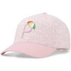 Puma Women's AP Flowers P Adjustable Hat 2 Puma Women's AP Flowers P Adjustable Hat -Golf Equipment Shop puma womens ap flowers p adjustable hat pale pink front itempicture