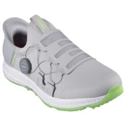 Skechers GO GOLF Elite 5 Slip 'In Golf Shoes Grey/Lime -Golf Equipment Shop skechers go golf elite 5 slip in shoes grey lime 214066 glm front itempicture