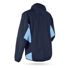 Sun Mountain Monsoon Hooded Rain Jacket -Golf Equipment Shop sun mountain 2023 monsoon hooded rain jacket navy glacier back itempicture