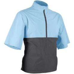 Sun Mountain Monsoon Short Sleeve Rain Pullover -Golf Equipment Shop sun mountain 2023 monsoon ss rain pullover glacier steel itempicture