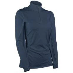 Sun Mountain Women's Second Layer Pullover -Golf Equipment Shop sun mountain 2023 womens second layer pullover navy itempicture