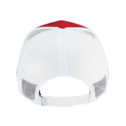 TaylorMade Lifestyle Original One Trucker Hat -Golf Equipment Shop taylormade 2023 lifestyle original one trucker hat red white back itempicture