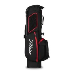 Titleist 2022 Players 4 Stand Bag -Golf Equipment Shop titleist 2021 players 4 stand bag black black red back