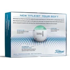 Titleist Tour Soft White Personalized Golf Balls -Golf Equipment Shop titleist 2022 tour soft white golf balls back itempicture