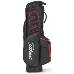 Titleist Players 4 Stadry Stand Bag -Golf Equipment Shop titleist 2023 players 4 stadry stand bag black black red back itempicture