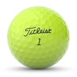 Titleist Pro V1 Yellow Golf Balls -Golf Equipment Shop titleist 2023 pro v1 yellow golf balls front stamp itempicture