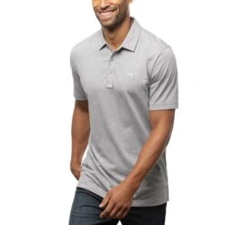 TravisMathew The Zinna Polo -Golf Equipment Shop travismathew 2023 the zinna polo heather grey front itempicture